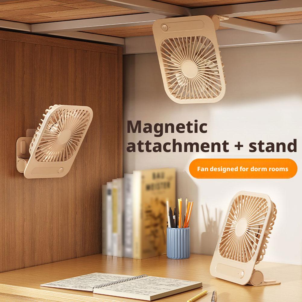 Home Office Hidden Desk - Ultradünner magnetischer Kühlventilator, Tischventilator, USB-wiederaufladbarer Wandventilator,