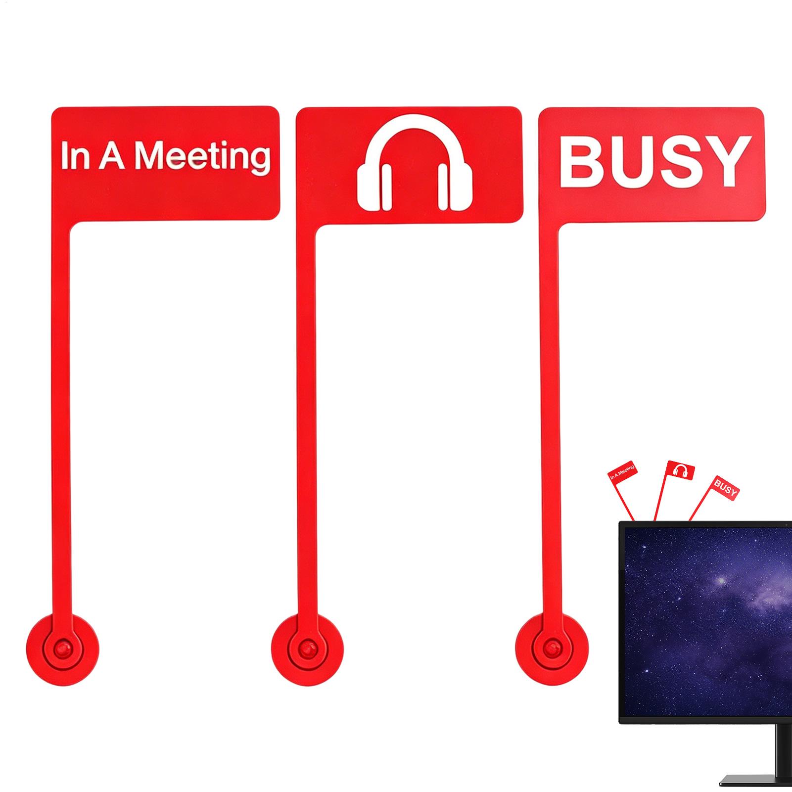 Home Office Programmer - 3 Stück Büro-Schreibtischflagge, tragbarer Fokusindikator, rotes