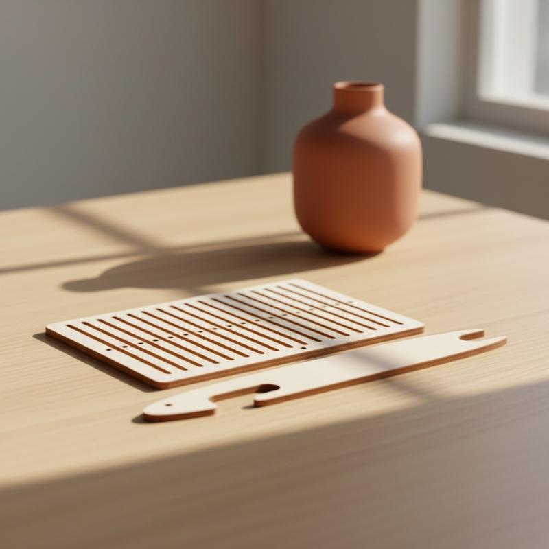 Home Office Studio - Holz-Gürtelwebrahmen-Set 2-teilig, tragbare Webwerkzeuge, leicht, für