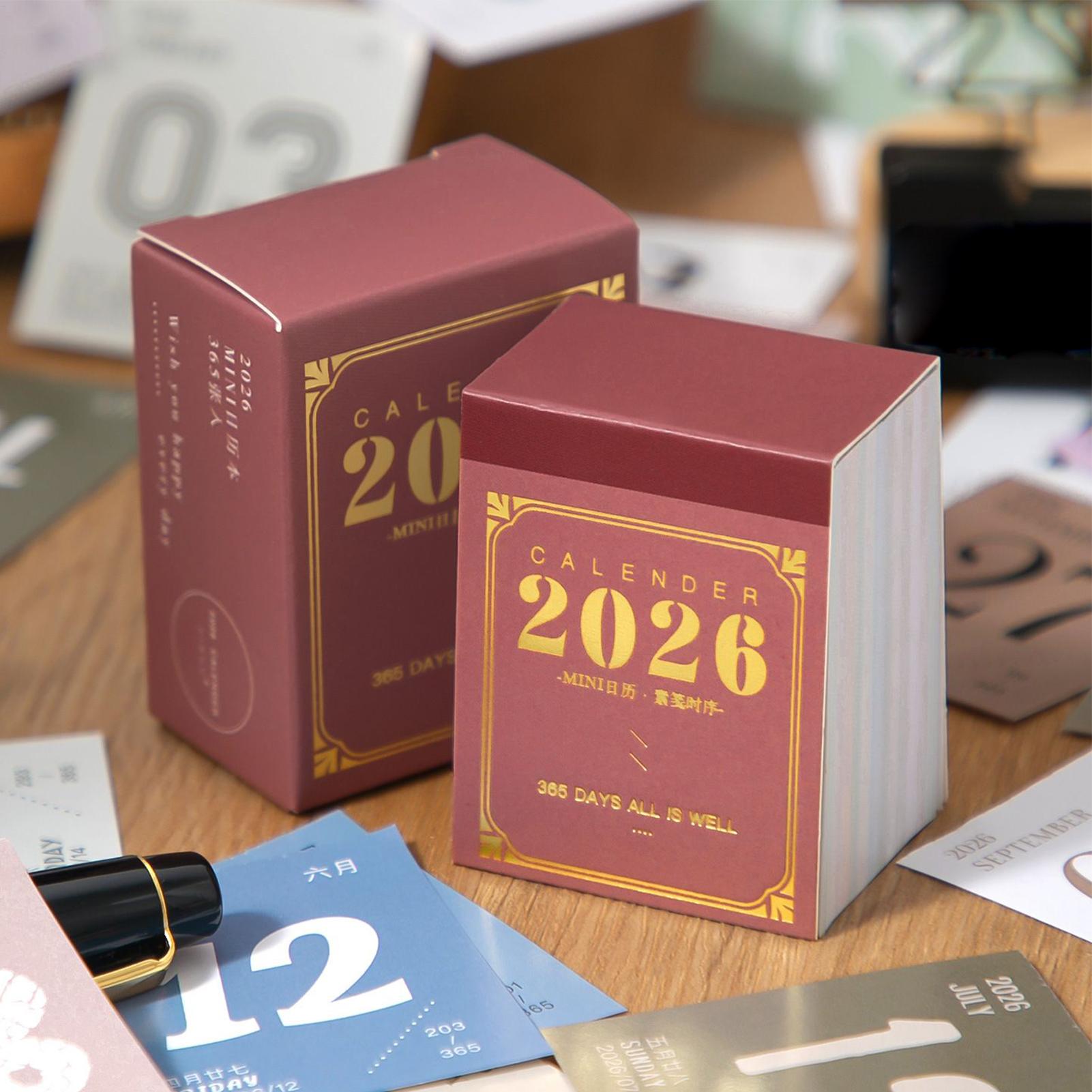 Home Office 365 - Mini-Kalender für 365 Tage, 2026, Jahresplaner,