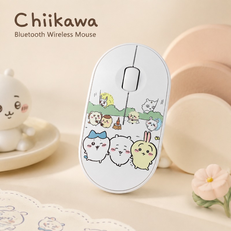 Home Or Office Use - Niedliche Chiikawa Bluetooth-Funkmaus, Dual-Modus, geräuschlos, tragbare