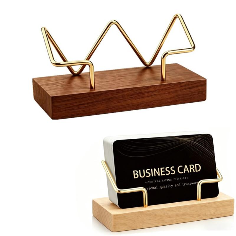 Home Or Office Use - 【A8】Visitenkartenhalter aus Holz, Organizer für den