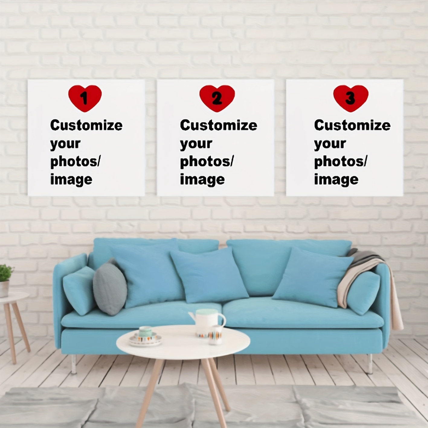 Home Office Photos - 3 teile/satz Benutzerdefinierte Quadratische Leinwand Poster