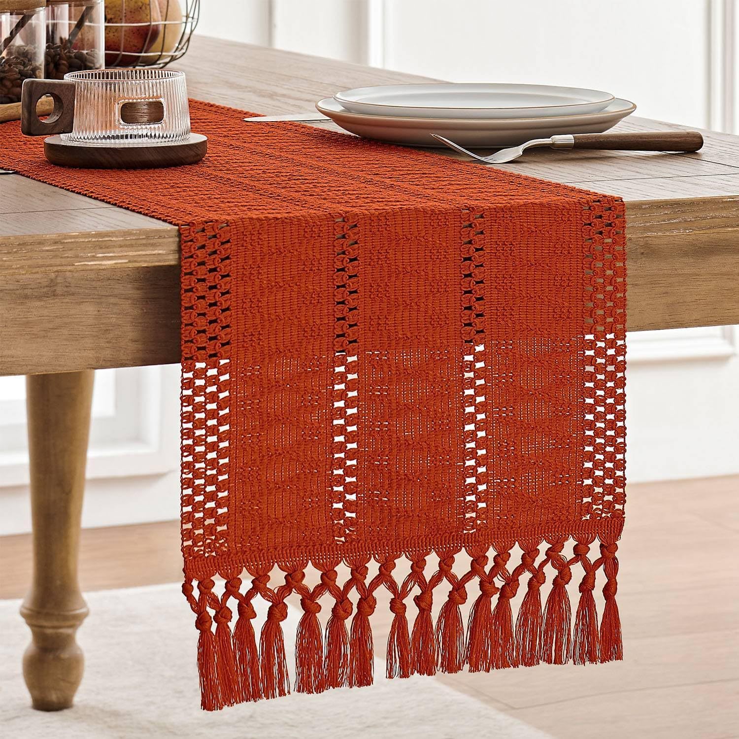 Beiger Boho-Tischläufer aus Le – Home Office News Bewertung und Preis
