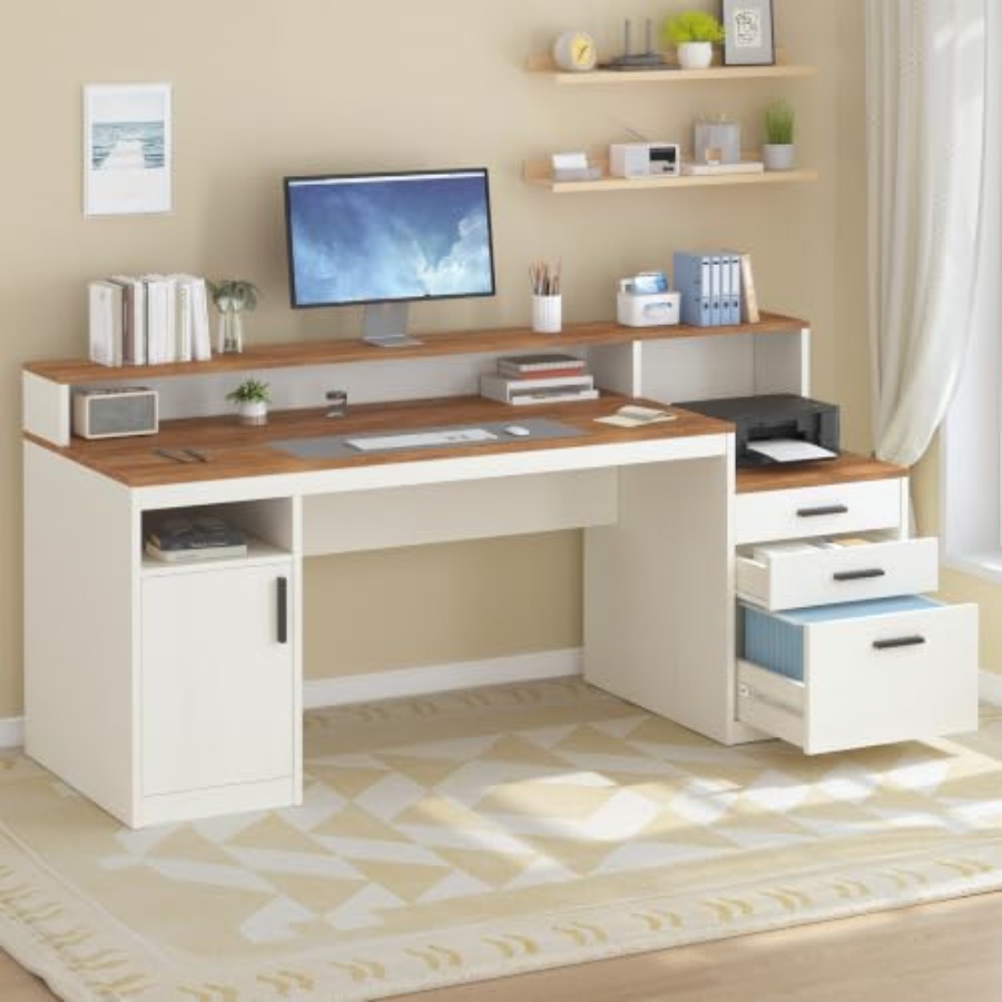 65-Zoll-Computertisch mit 3 Sc – Home Office 365 Bewertung und Preis