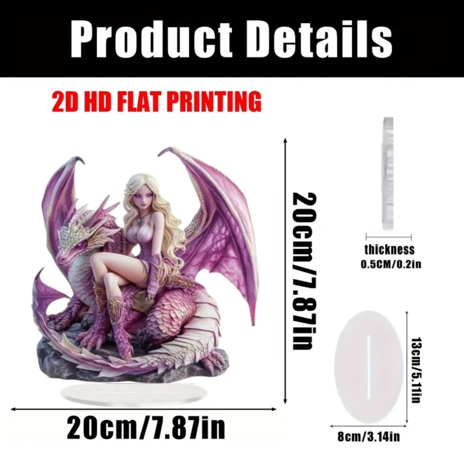 Feenstatue, 2D flache Acryl li – Home Office Studio Bewertung und Preis