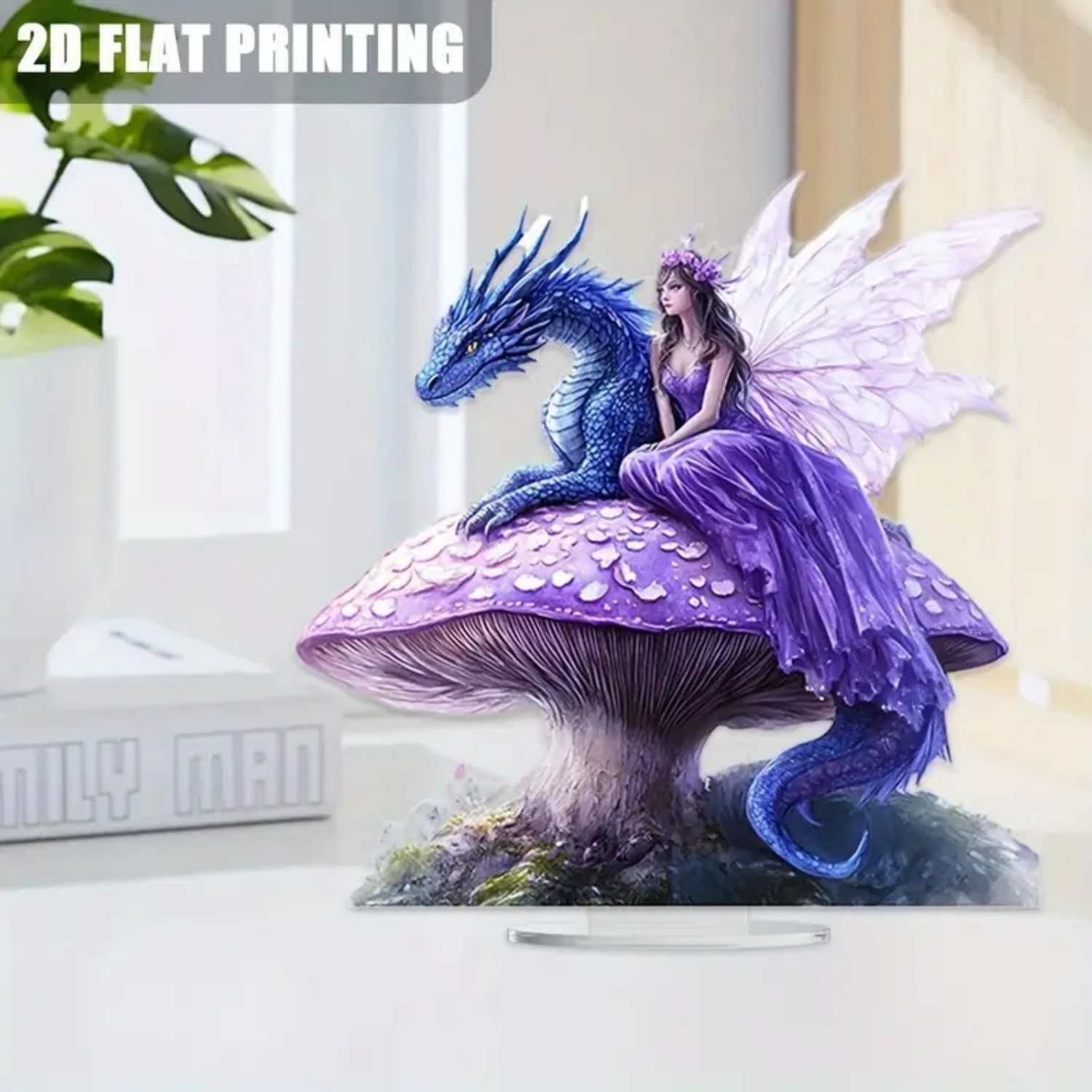 Feenstatue, 2D flache Acryl li – Home Office Studio Bewertung und Preis