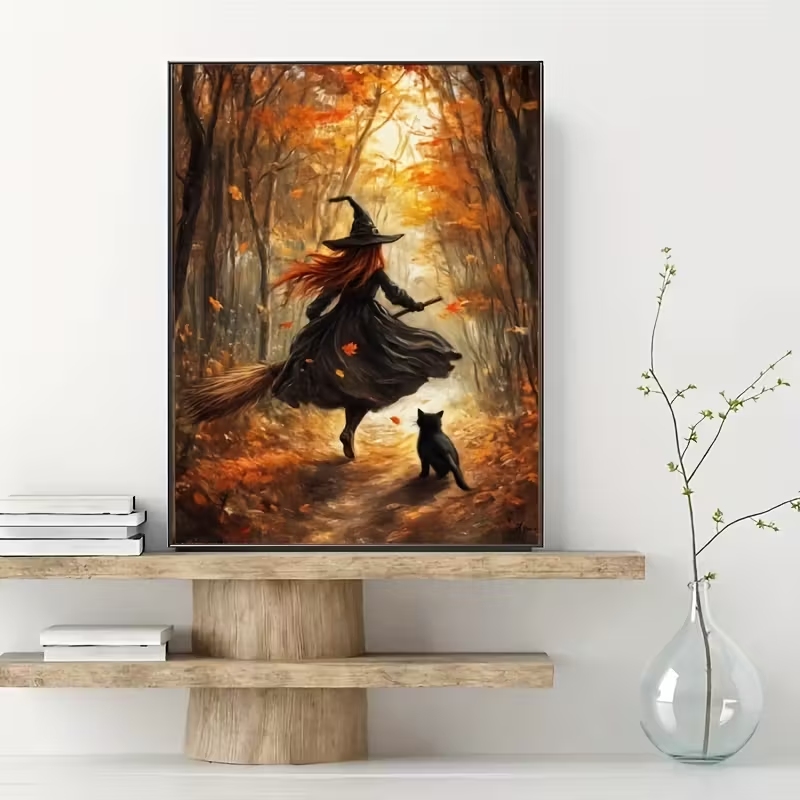 Retro Halloween Herbsthexe auf – Home Office Photos Bewertung und Preis