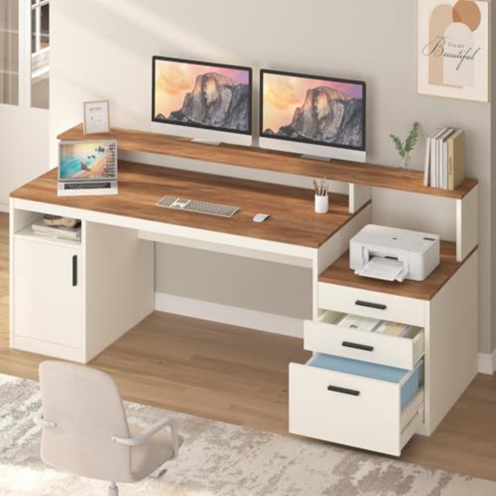 65-Zoll-Computertisch mit 3 Sc – Home Office 365 Bewertung und Preis