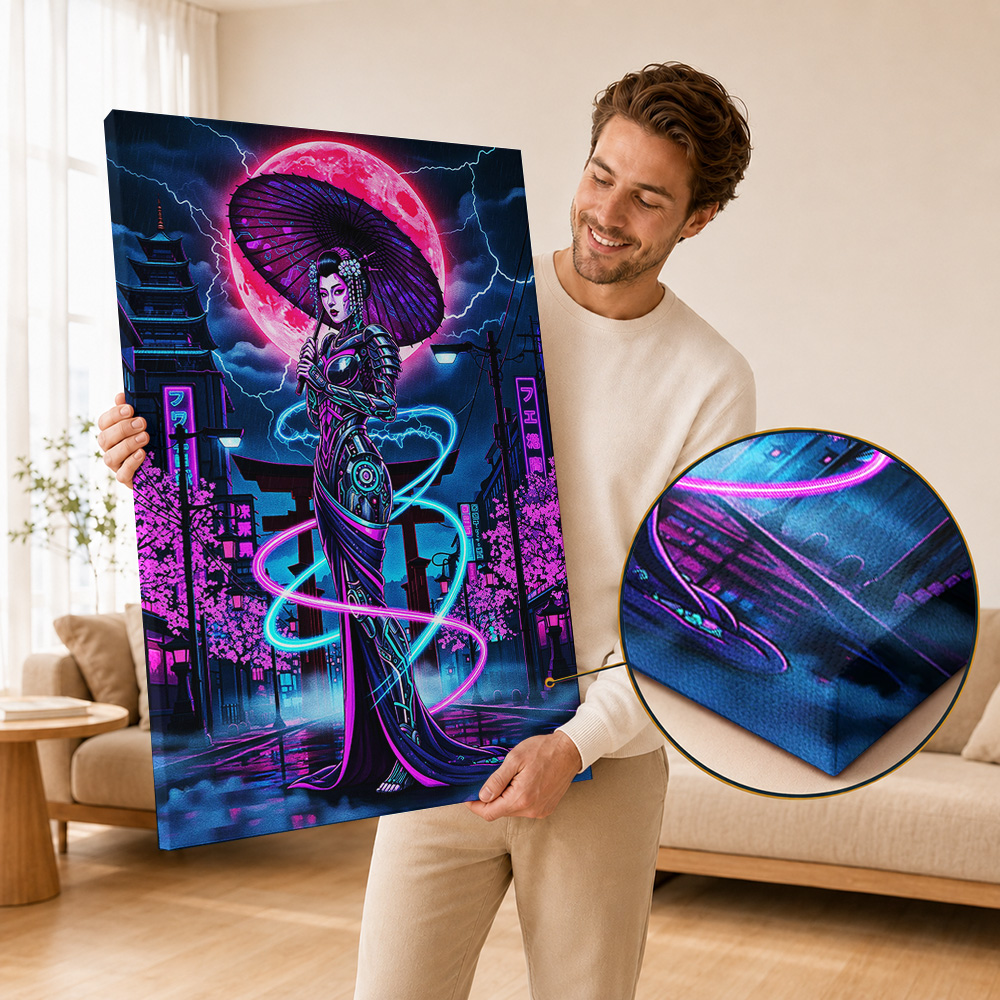 Cyberpunk-Leinwanddruck-Poster – Home Office Studio Bewertung und Preis